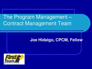 The Dynamics of Program and Contract Management Team