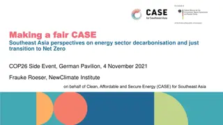 Southeast Asia Perspectives on Energy Transition to Net Zero - COP26 Event Insights