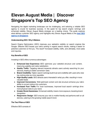 Elevan August Media   Discover Singapore's Top SEO Agency