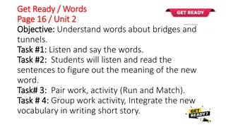 Bridges and Tunnels Vocabulary Activities for Unit 2, Page 16