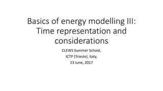 Time Slices in Energy Modelling