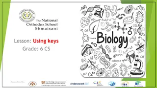 Dichotomous Keys in Biology