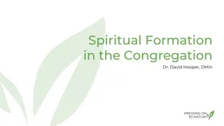 Explore Spiritual Formation in the Congregation with Dr. David Hooper