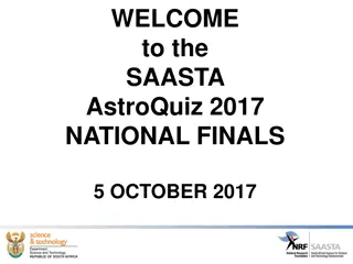 SAASTA AstroQuiz 2017 National Finals - Test Your Astronomy Knowledge!