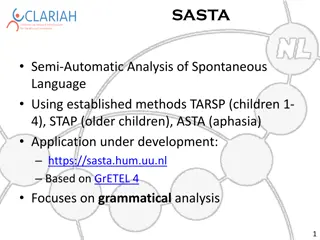 SASTA: Semi-Automatic Analysis of Spontaneous Language