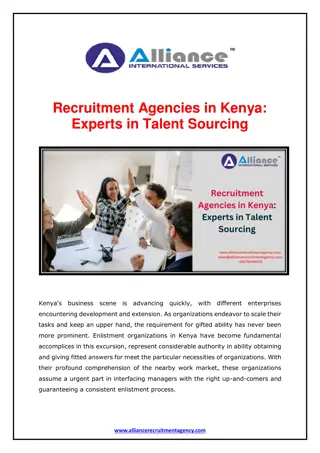 Recruitment Agencies in Kenya - Experts in Talent Sourcing