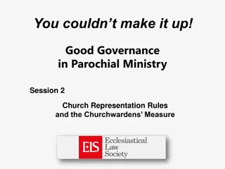 Good Governance in Parochial Ministry: Church Representation Rules and Churchwardens Measure