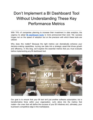 Don’t Implement a BI Dashboard Tool Without Understanding These Key Performance Metrics