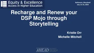 Recharge and Renew Your DSP Mojo through Storytelling in Baltimore, Maryland, July 15-19, 2024