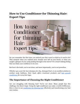 How to Use Conditioner for Thinning Hair_ Expert Tips