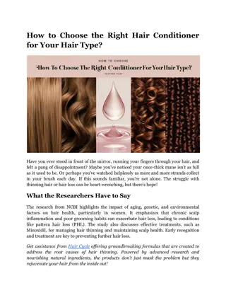 How to Choose the Right Hair Conditioner for Your Hair Type?