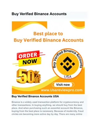 Buy Verified Binance Accounts usa