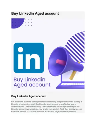 Buy Linkedin Aged account usa