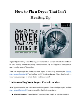 How to Fix a Dryer That Isn’t Heating Up?