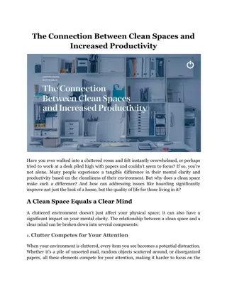 The Connection Between Clean Spaces and Increased Productivity