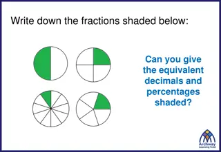 Pie Charts with Fractions, Decimals, and Percentages