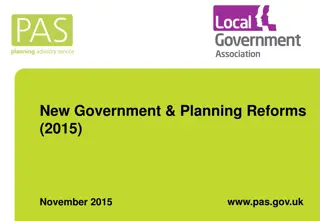 Government Planning Reforms & Manifesto Commitments 2015