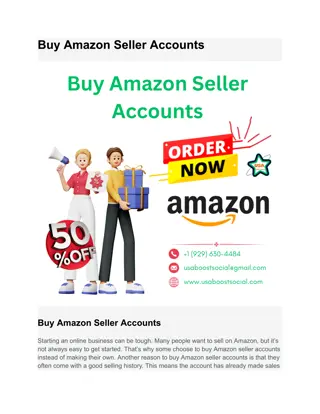 Buy Amazon Seller Accounts