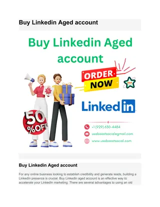 Buy Linkedin Aged account