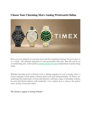 Choose Your Charming Men's Analog Wristwatch Online