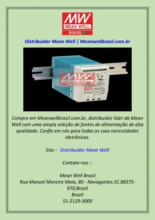 Distribuidor Mean Well | Meanwellbrasil.com.br