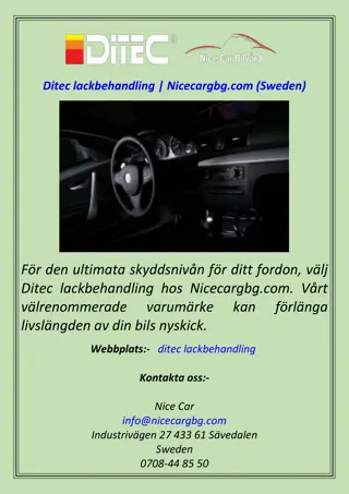 Ditec lackbehandling | Nicecargbg.com (Sweden)