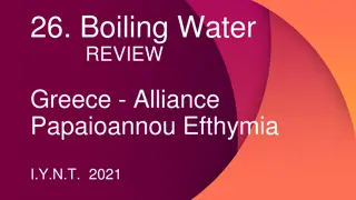 Review of Boiling Water Experiment - Analysis and Feedback