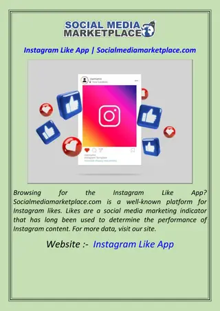 Instagram Like App | Socialmediamarketplace.com