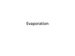 The Evaporation Process in Concentrating Solutions