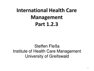 Evolution of Health Care Management and Development Concepts