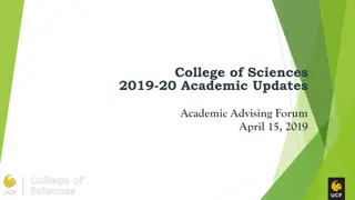 College of Sciences 2019-20 Academic Updates Highlights