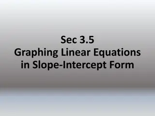 Linear Equations and Graphs