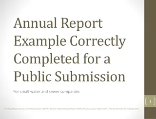 Guide for Completing Public Submission Annual Report for Small Water and Sewer Companies