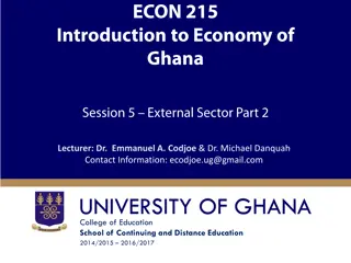 Ghana's External Sector: Strategies and Outlook