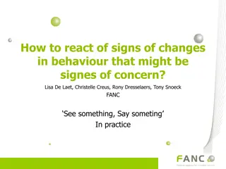 Recognizing and Responding to Behavioral Changes of Concern