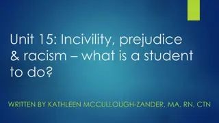 Understanding and Addressing Incivility, Prejudice, and Racism in Nursing Education