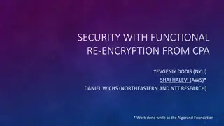 Security with Functional Re-Encryption in Cryptography