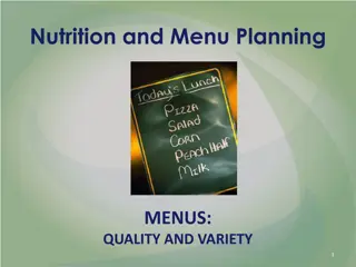 Promoting Nutritional Quality in Menus for Children