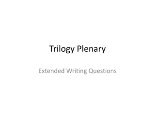 Trilogy Plenary Extended Writing Questions in Biology, Chemistry, and Physics