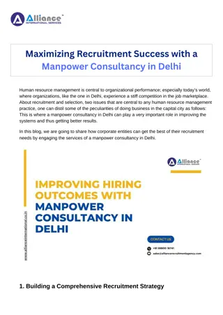 Maximizing Recruitment Success with a Manpower Consultancy in Delhi