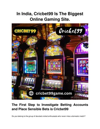 In India, Cricbet99 Is The Biggest Online Gaming Site