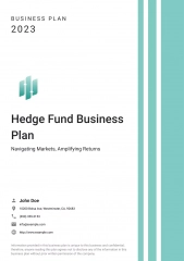hedge fund business plan