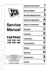 JCB 155 FASTRAC Service Repair Manual