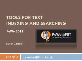 Advanced Tools for Text Indexing and Searching in SQL and Lucene