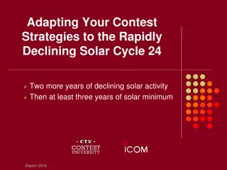 Adapting Contest Strategies for Declining Solar Cycle 24 and Solar Cycle 25 Precursors