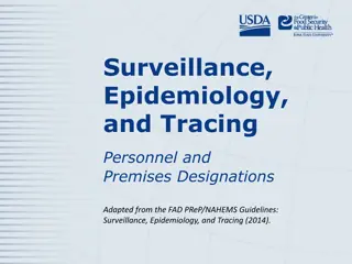 Guidelines for Surveillance, Epidemiology, and Tracing Personnel and Premises Designations