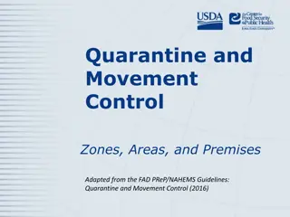 Guidelines for Quarantine and Movement Control Zones and Premises