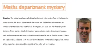 Maths Department Mystery: Investigating the Murder of Mr. Hurst