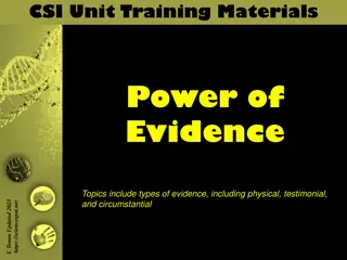 Understanding the Power of Evidence in CSI Training