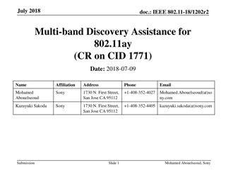 Multi-band Discovery Assistance for IEEE 802.11ay Networks